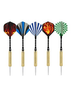 Wolftop Pack Of 5 Steel Tip Darts With Shaft And 5 Style Flight Plus Dart Sharpener 