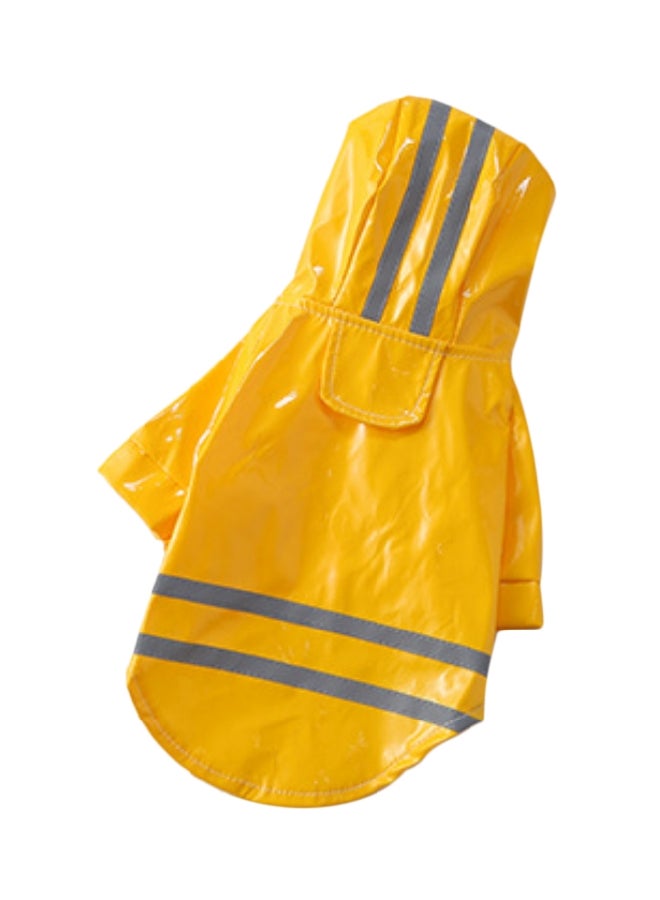 معطف واقٍ من المطر بنمط عاكس للكلاب أصفر - Image 1