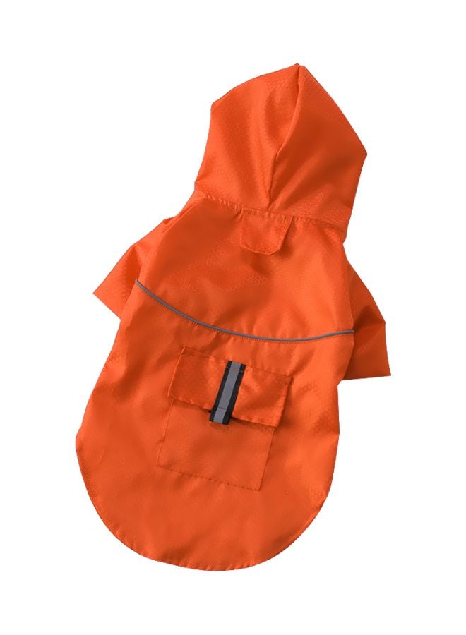Generic Reflective Pet Raincoat With Hoodie Orange 