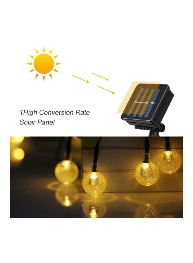 تومشاين سلسلة إضاءة LED تعمل بالطاقة الشمسية من 30 قطعة أصفر 6.3متر - Image 3