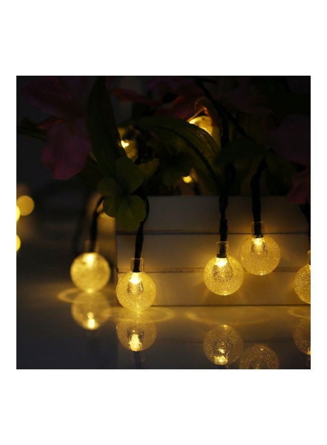 تومشاين سلسلة إضاءة LED تعمل بالطاقة الشمسية من 30 قطعة أصفر 6.3متر - Image 5