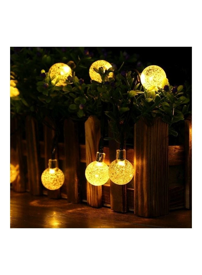 تومشاين سلسلة إضاءة LED تعمل بالطاقة الشمسية من 30 قطعة أصفر 6.3متر - Image 4