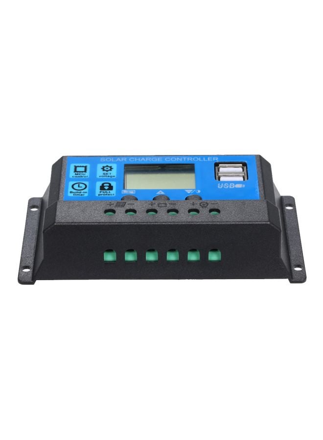 منظم شحن يعمل بالأشعة تحت الحمراء بمنفذ USB الأسود / الأزرق 133x70x35مم - Image 1