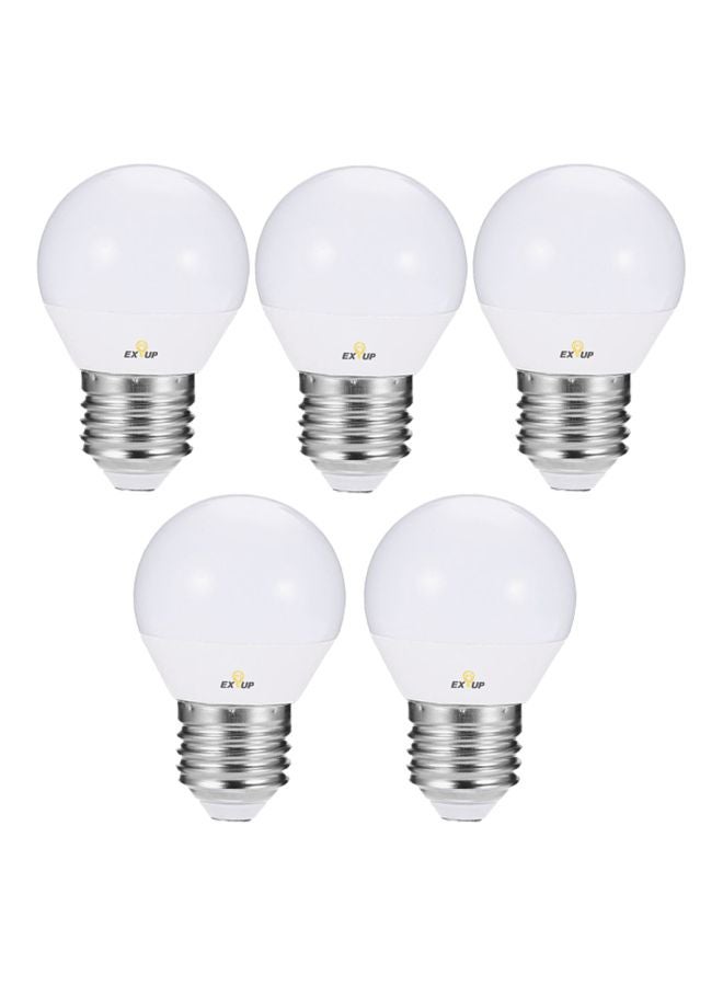 docooler 5-Piece Frosted LED Bulb White 75x45x45ml - Image 1