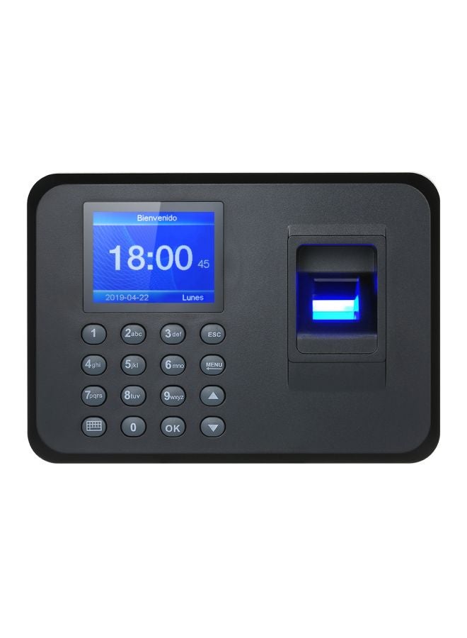Generic Biometric Fingerprint Attendance Machine Black  - Image 1
