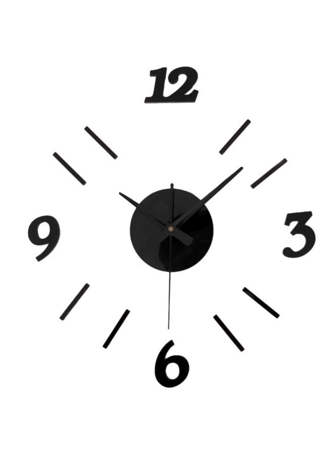 Decorative Wall Clock Stickers Black 40x5x13cm - Image 1