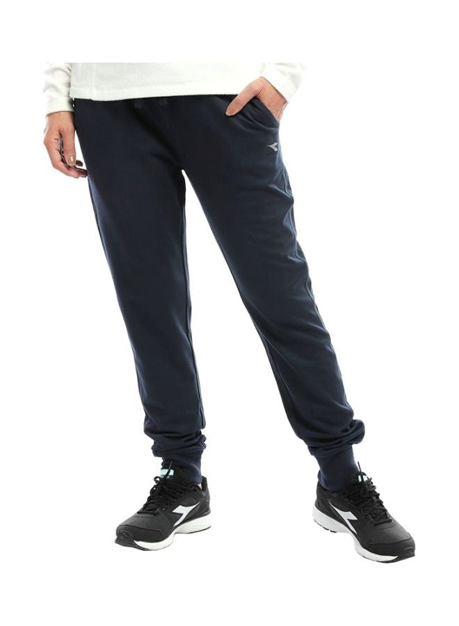 Ribbed Hem Jogger Pants Navy  - Image 1