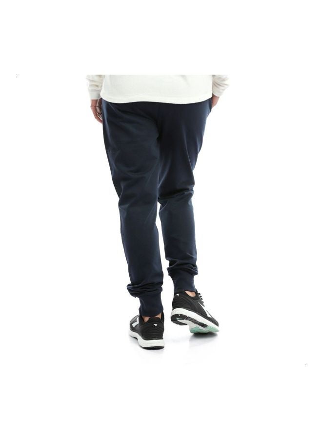 Ribbed Hem Jogger Pants Navy  - Image 2