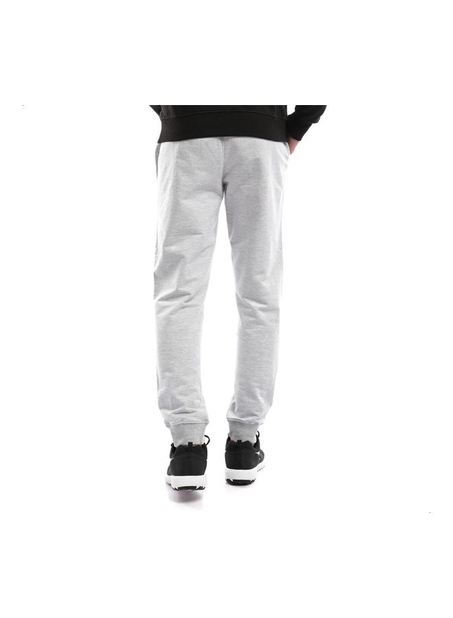 Ribbed Hem Cotton Joggers Grey  - Image 2