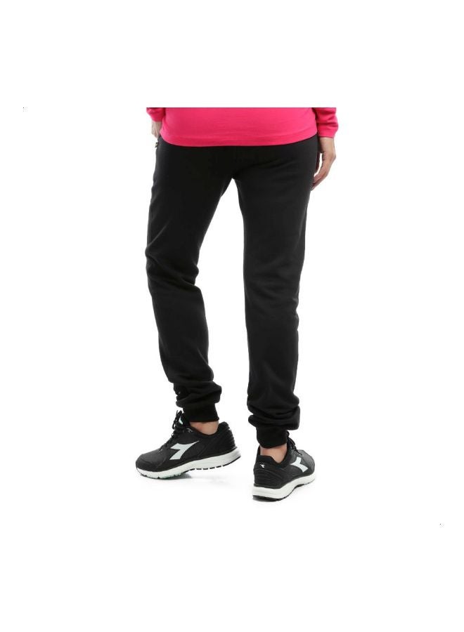 بنطلون رياضي خفيف برباط ملفوف حول الخصر أسود - Image 2