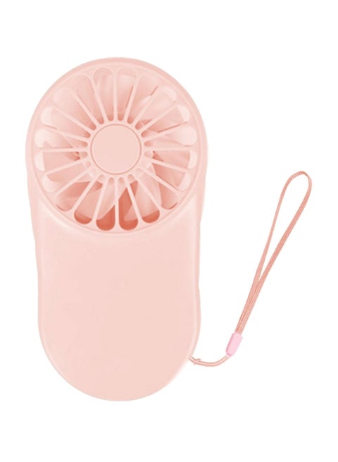 3-Speed Portable Handheld USB Charging Fan Pink 7.9x2.7x15.1cm