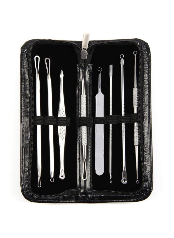 Bluelans 8-Piece Blackhead And Acne Remover Tools Silver - Image 1