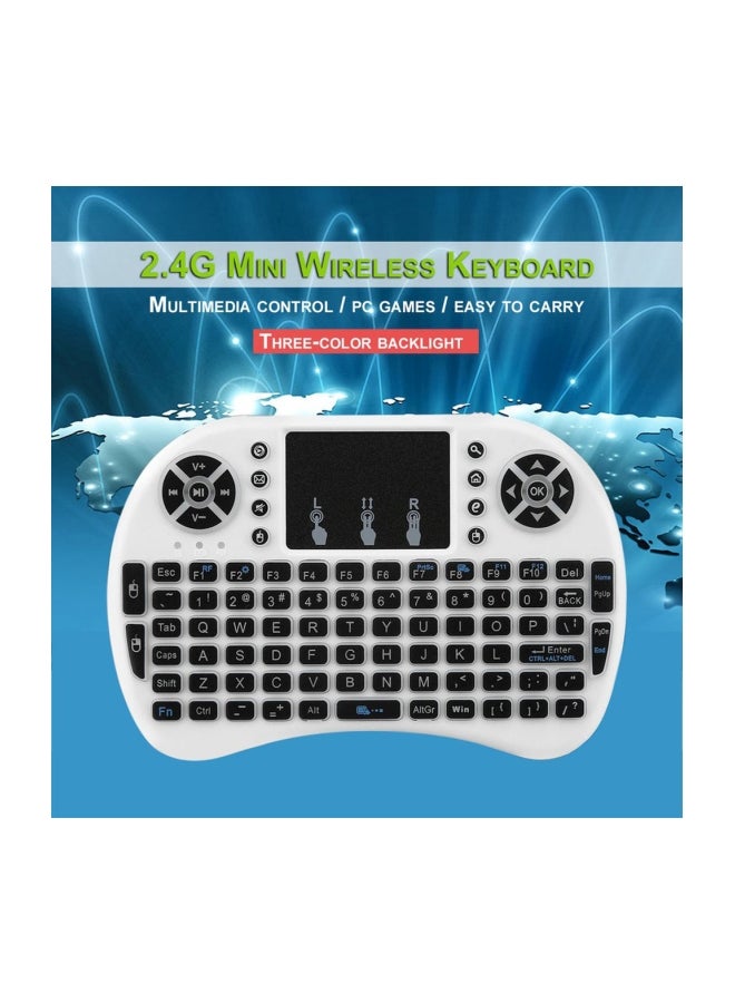 1STPLAYER Wireless Keyboard With Touchpad Silver/Black - Image 2