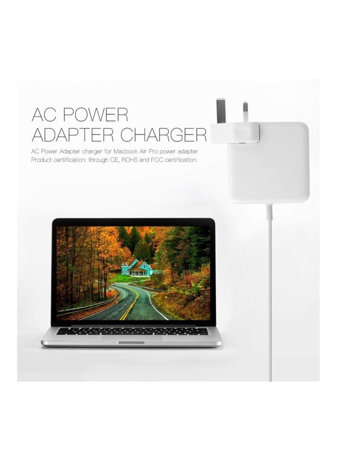 Generic - Power Adapter Charger For Apple Macbook White/Silver - Image 1
