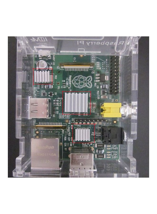 Generic - 3-Piece Replacement Heat Sink For Raspberry Pi 2B/B+ Gold/Silver - Image 1