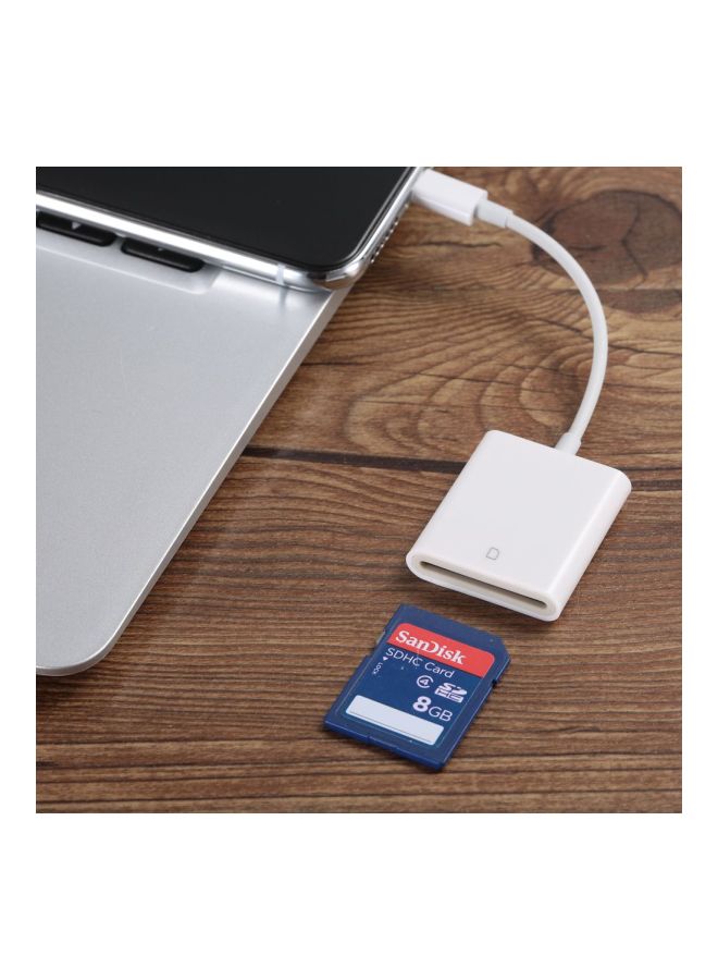 Generic - Lightning Port Card Readers For Apple iPhone/iPad White - Image 1