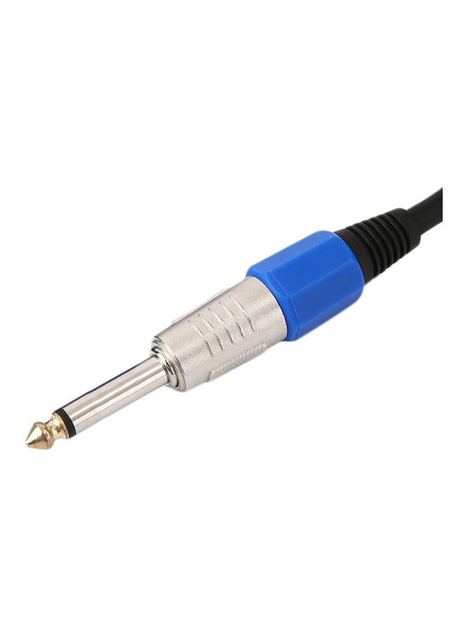 Generic XLR Nickel Plated 3 Pin Mono Male Plug Microphone Mic Cable Black/Silver  - Image 3