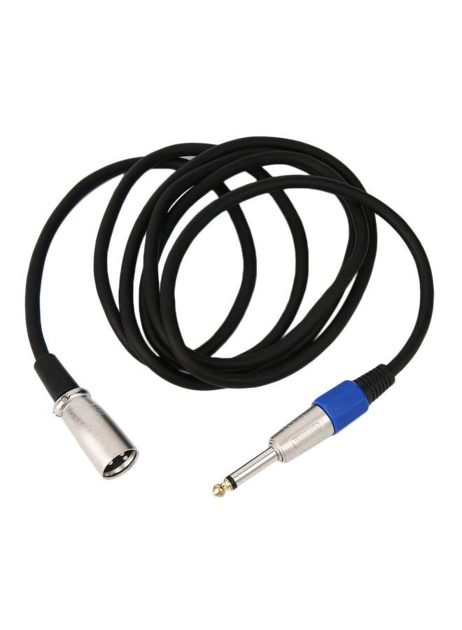 Generic XLR Nickel Plated 3 Pin Mono Male Plug Microphone Mic Cable Black/Silver  - Image 4