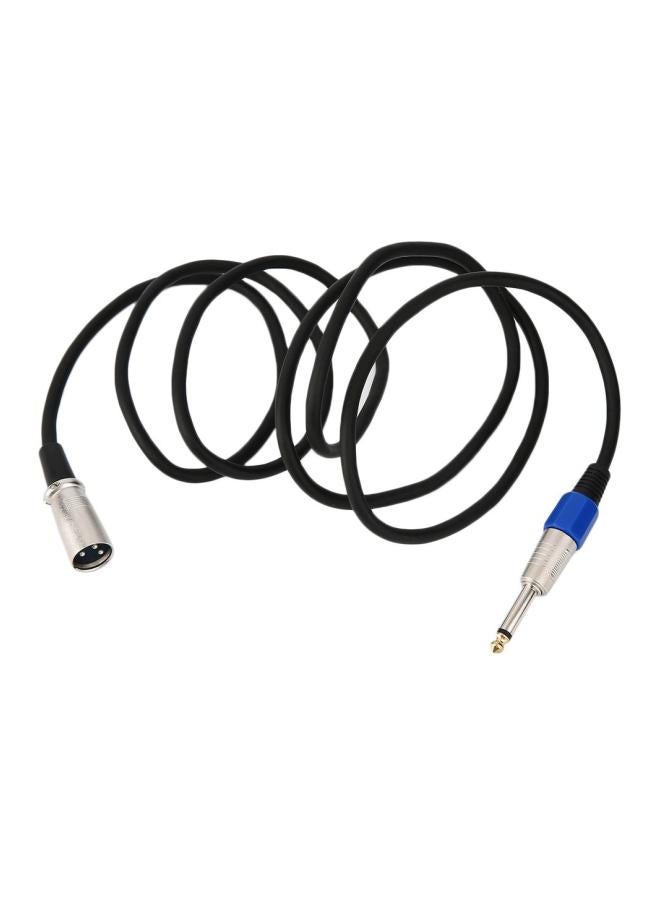 Generic XLR Nickel Plated 3 Pin Mono Male Plug Microphone Mic Cable Black/Silver  - Image 5