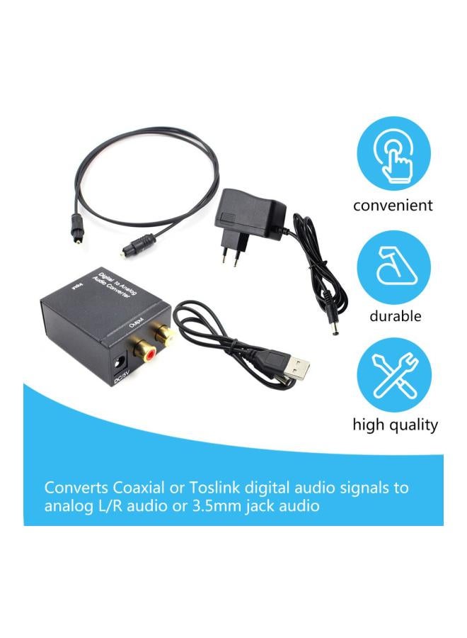 Digital To Analog Audio Converter Black/Gold