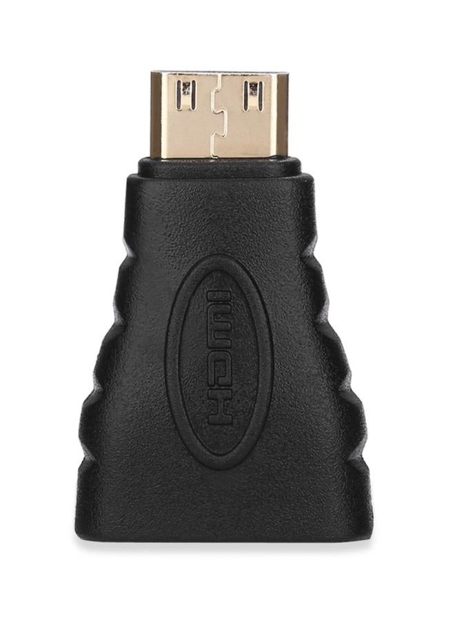 HDMI Female To Mini HDMI Male Adapter Black/Gold - Image 2