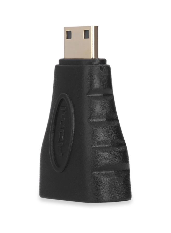 HDMI Female To Mini HDMI Male Adapter Black/Gold - Image 3
