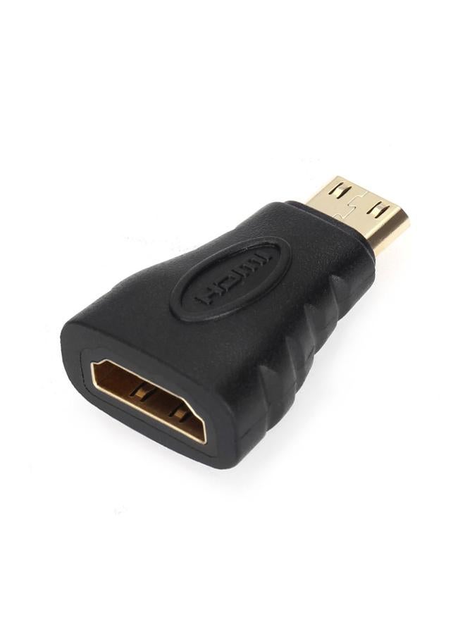 HDMI Female To Mini HDMI Male Adapter Black/Gold - Image 4