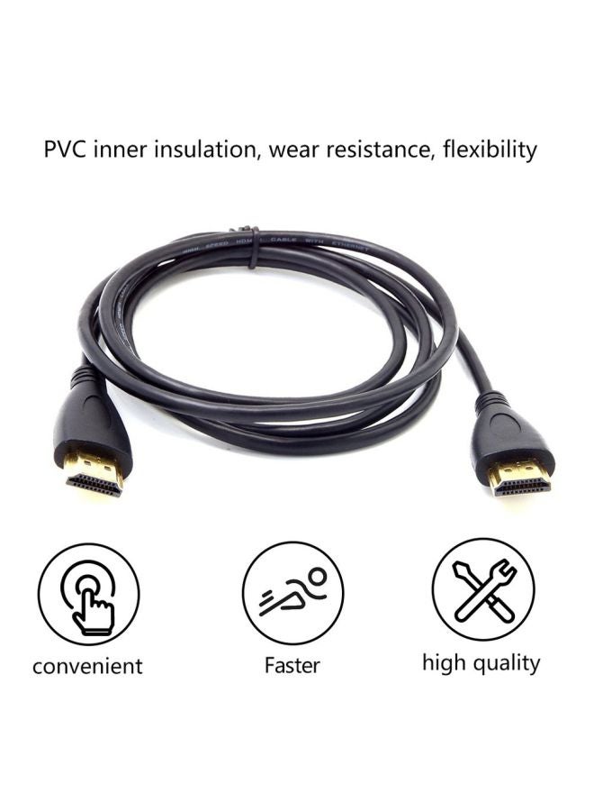 كابل توصيل HDMI متعدد الوظائف أسود - Image 2