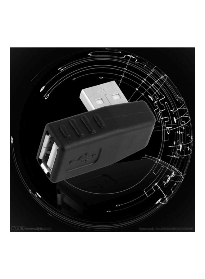 آي كوكو محول USB 2.0 من منفذ A ذكر إلى منفذ أنثى أسود/فضي - Image 3