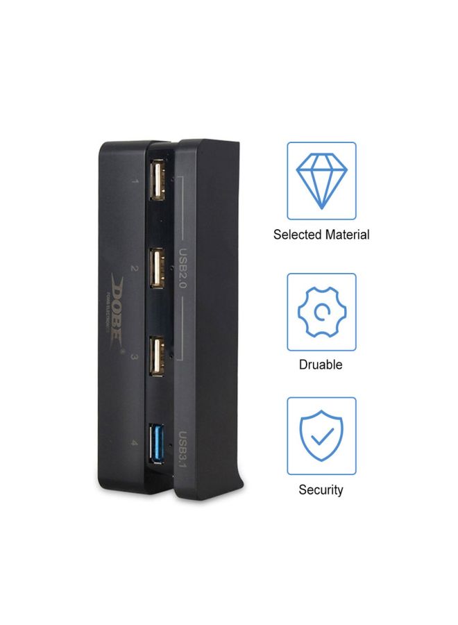 4-In-1 USB Hub Black