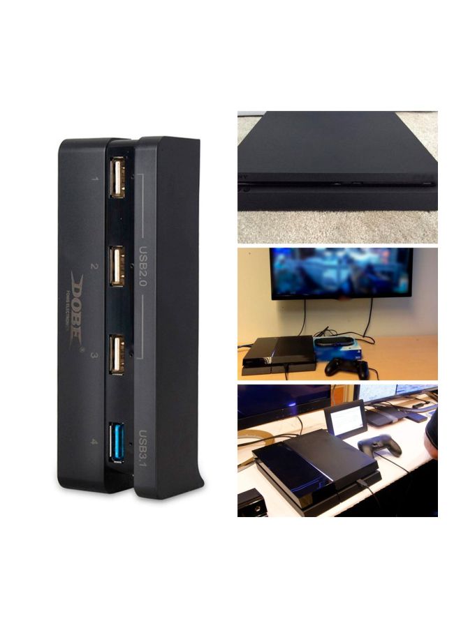 4-In-1 USB Hub Black