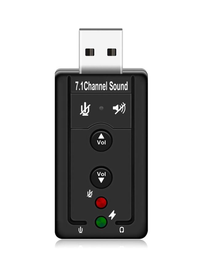 7.1-Channel External Sound Cards Black/Silver  - Image 1