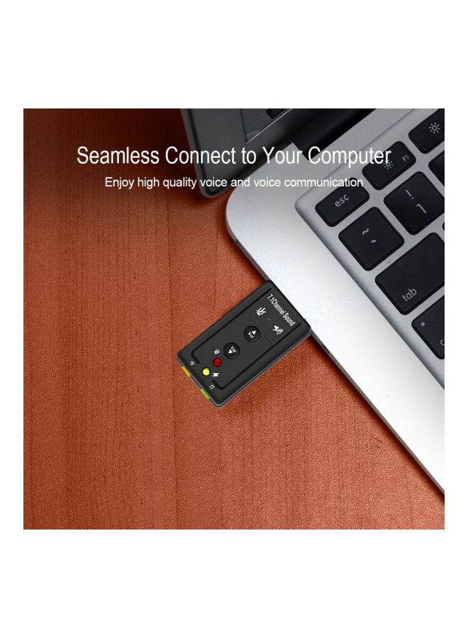 7.1-Channel External Sound Cards Black/Silver  - Image 4