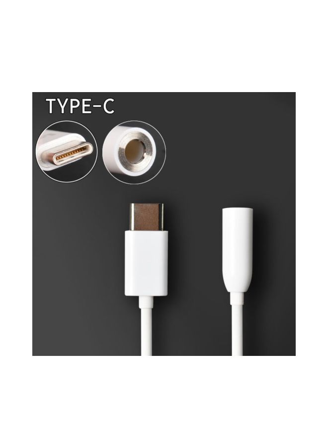 USB Type-C Male To Audio Jack Converter White  - Image 3