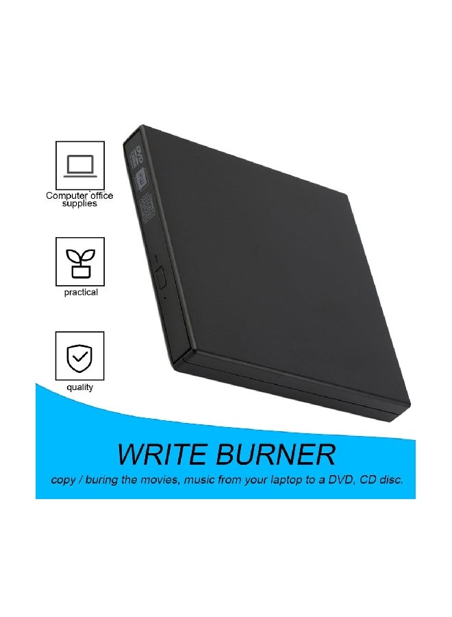 ناسخ أقراص مدمجة بمنفذ USB 2.0 أسود - Image 2
