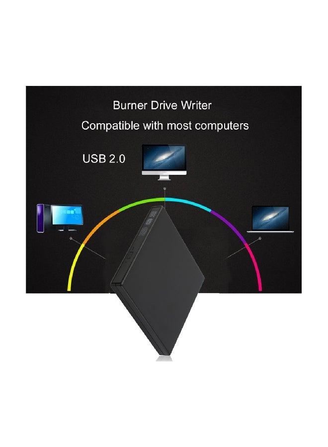 ناسخ أقراص مدمجة بمنفذ USB 2.0 أسود - Image 3