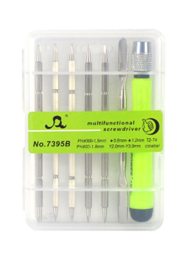 7-Piece Repair Screwdriver Set Silver/Yellow