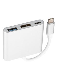 Generic Type-C To 4K HDMI USB Convertible Adapter For Apple Macbook White  - Image 4