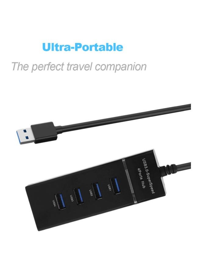 4-Ports Power Strip Socket Black - Image 2