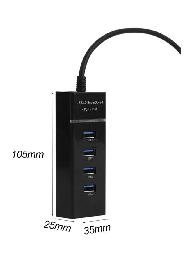 4-Ports Power Strip Socket Black - Image 3