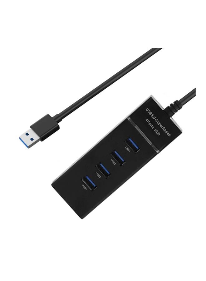 4-Ports Power Strip Socket Black - Image 1