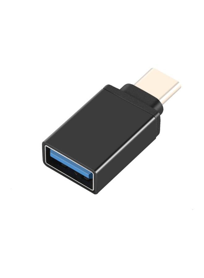 طقم محولات محمولة من منفذ USB 3.1 Type-C إلى USB 3.0 مكون من 3 قطع أسود - Image 1