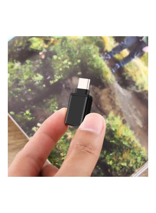 طقم محولات محمولة من منفذ USB 3.1 Type-C إلى USB 3.0 مكون من 3 قطع أسود - Image 3