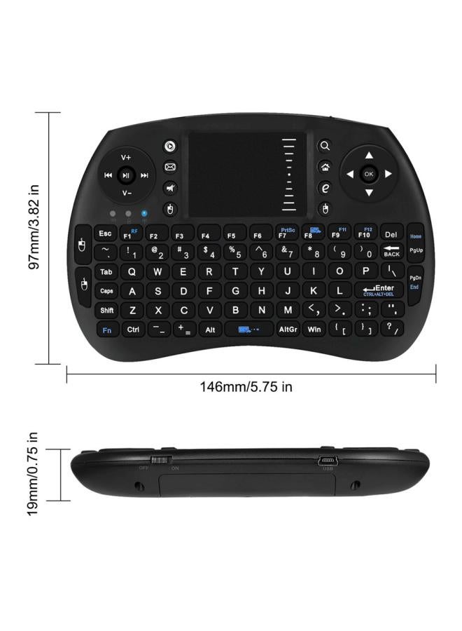 Wireless Mini Keyboard With Touchpad Black - Image 4