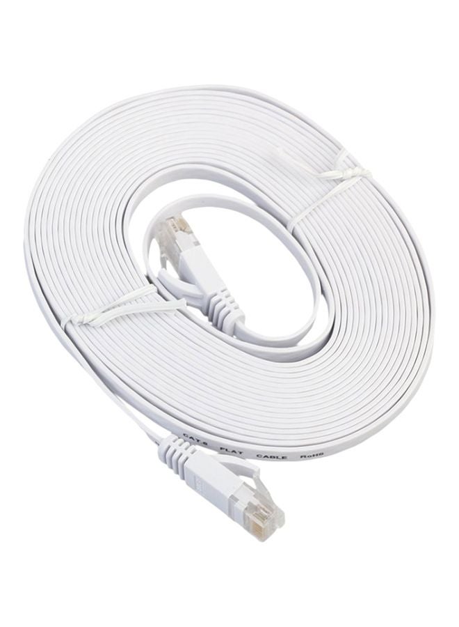 Generic CAT6 Flat Networking Cable White  - Image 1