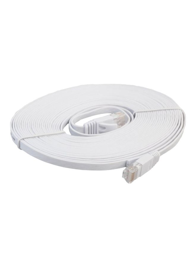 CAT6 Flat Networking Cable White - Image 1