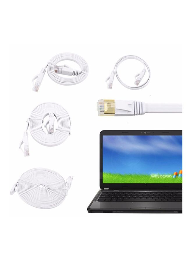 CAT6 Flat Networking Cable White - Image 4