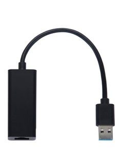 USB 3.0 To RJ45 Ethernet LAN Adapter Black