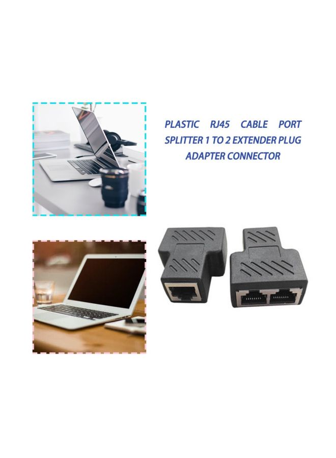 Generic RJ45 Cable Splitter Black  - Image 4