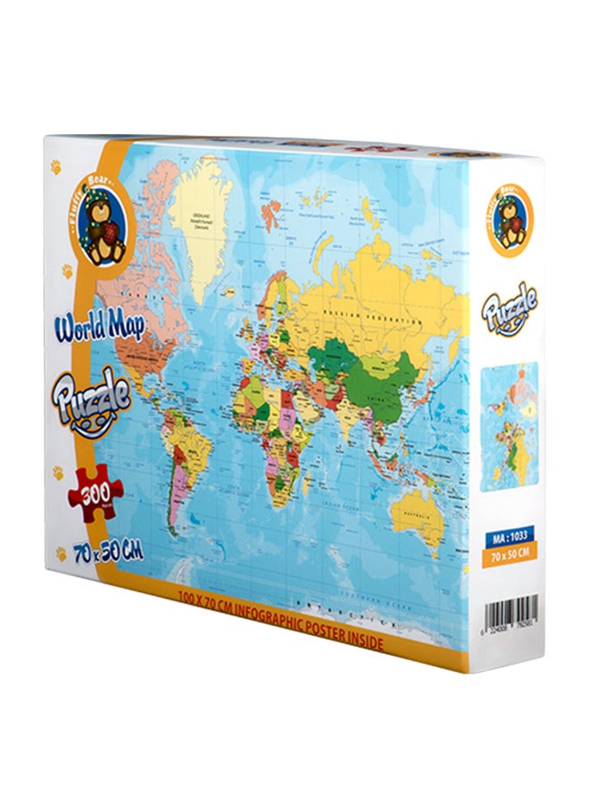 300-Piece World Map Puzzle TJ-6224008792581 - v1564414611/N28724234A_1